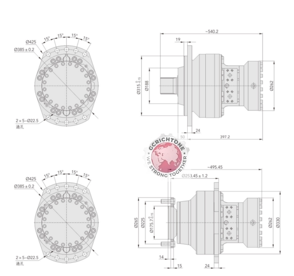 Геротороный гидромотор редуктор MS/MSE18 Геротороный гидромотор редуктор MS/MSE18