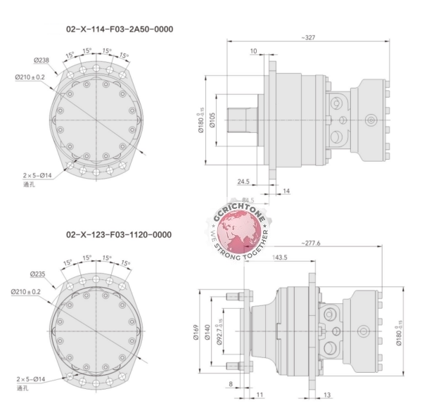 Геротороный гидромотор редуктор MS MSE02.... Геротороный гидромотор редуктор MS MSE02-